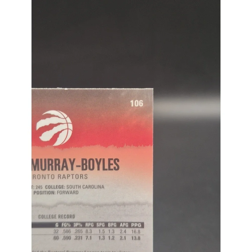 2026 Topps Collin Murray-Boyles 106 Silver Pandora SP Raptors Rookie Card